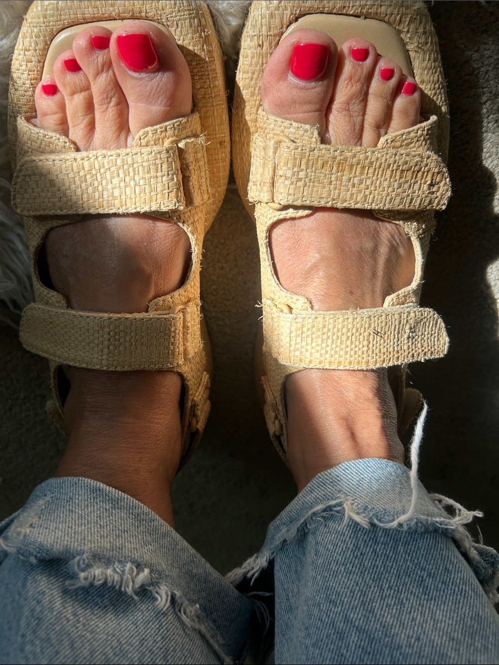 Loeffler Randall Blaise Natural Raffia Platform Sandal size 6 - Picture 4 of 12